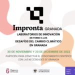 Impronta Granada: Laboratorios de Innovación en torno al cambio climático